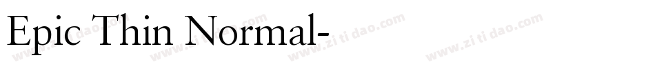 Epic Thin Normal字体转换